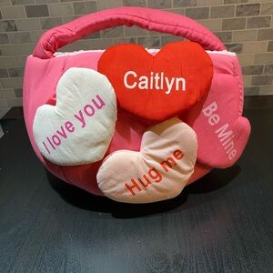 Pink Heart-Shaped Valentine's Bag
